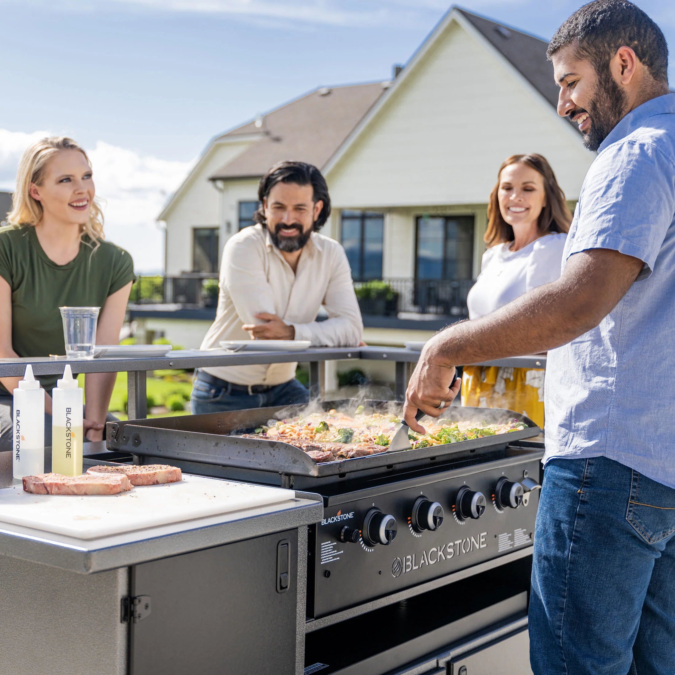 5 Person Chef's Table-36" Drop-In Griddle and Base Cabinet