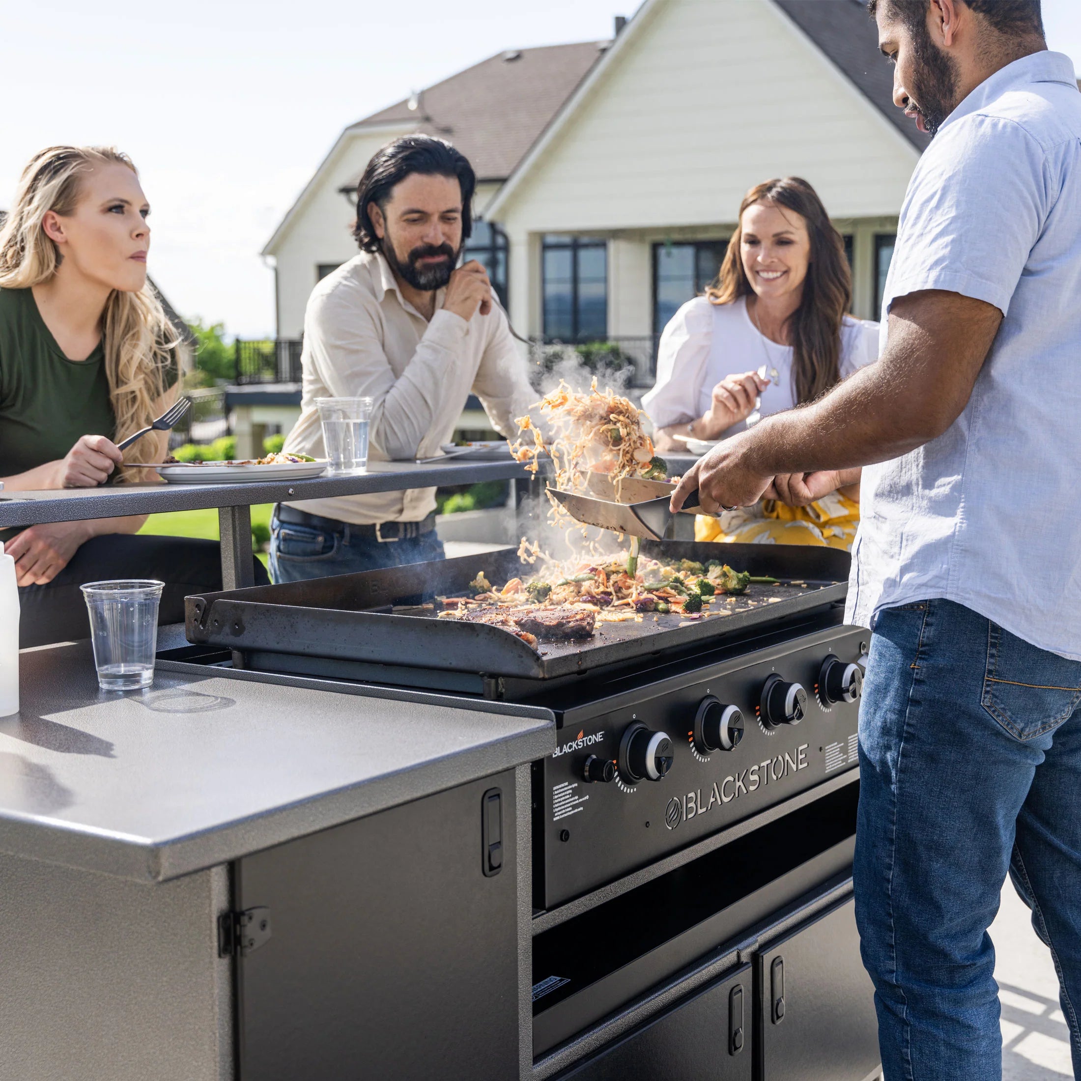 5 Person Chef's Table-36" Drop-In Griddle and Base Cabinet