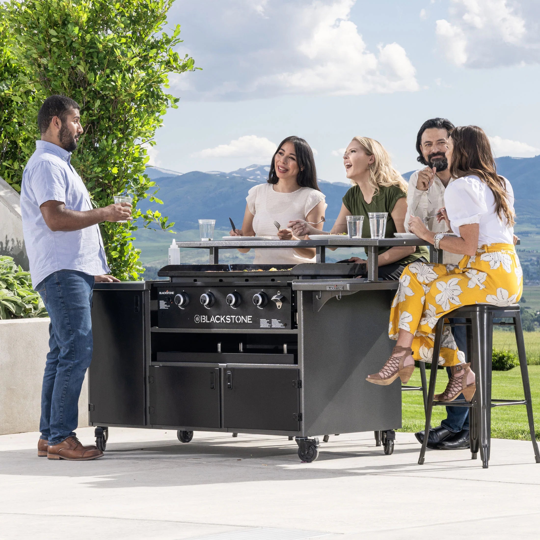 5 Person Chef's Table-36" Drop-In Griddle and Base Cabinet