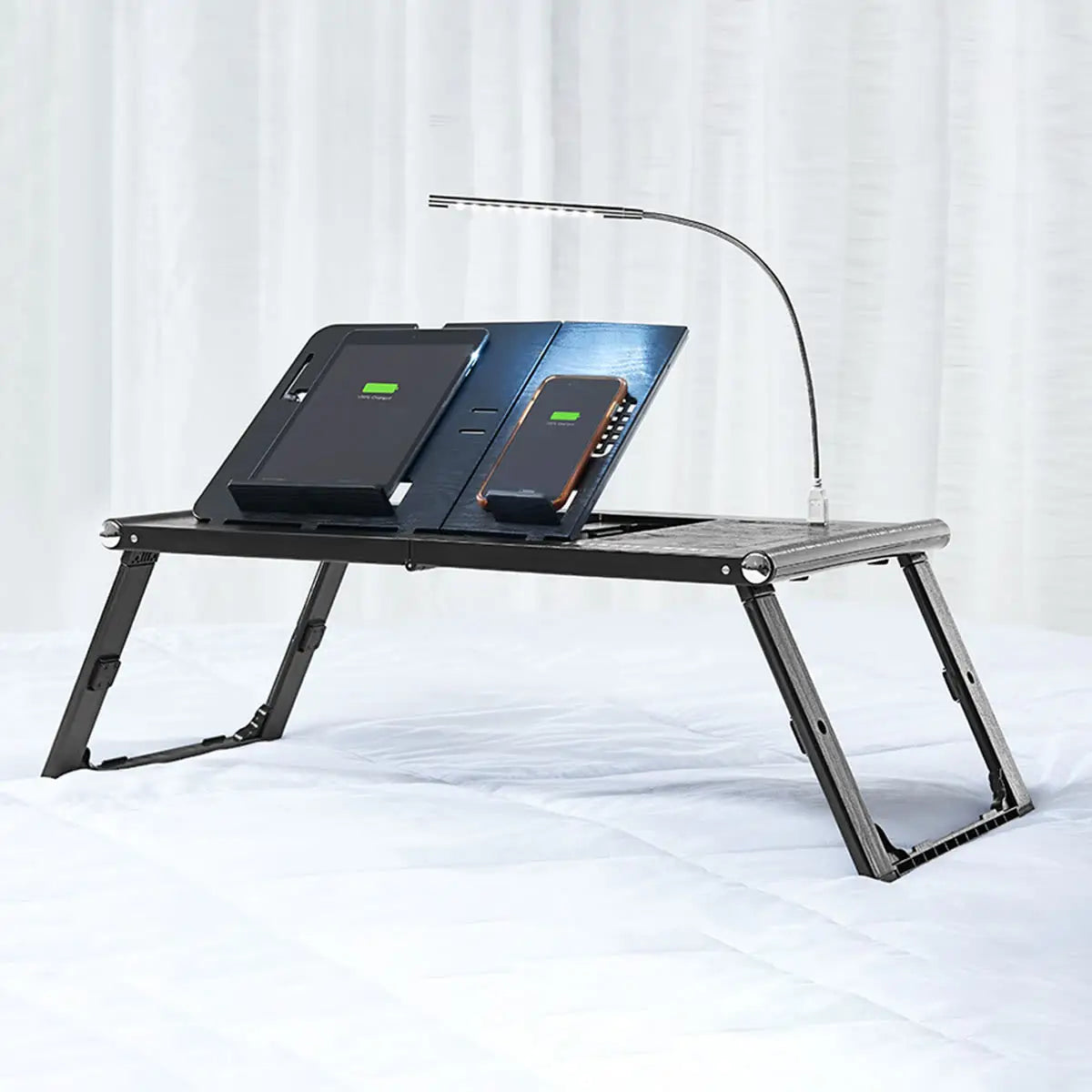 Laptop and Tablet Tray with Built-In Charger by Sharper Image