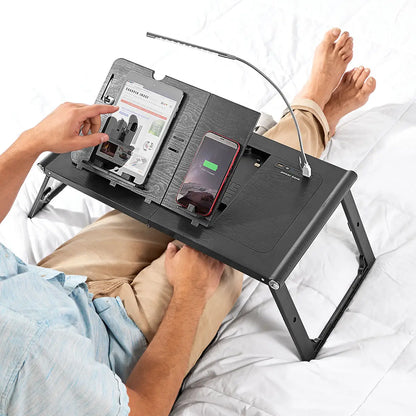 Laptop and Tablet Tray with Built-In Charger by Sharper Image