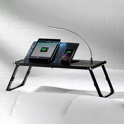 Laptop and Tablet Tray with Built-In Charger by Sharper Image